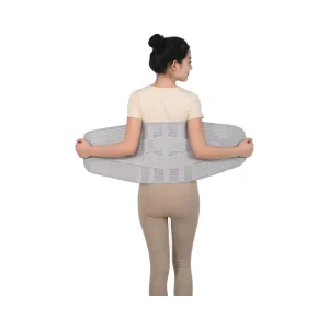 Waist Support Belt with Full Elastic Waistband and Wide Steel Plate After Surgery for Lower Back Pain Relief
