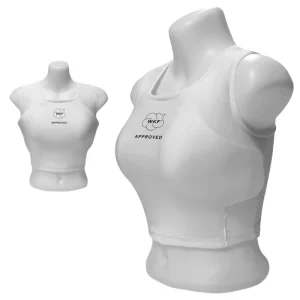 White WKF Karate Female Chest Protector Breast Protector