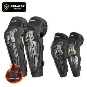 Winter Warm Thickened Windproof Knee Elbow Pads Motorcycle Riding Off road Comprehensive Protection Plush Knight