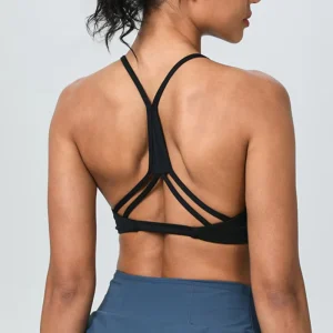 Women’s Breathable Sports Underwear Shock-Proof Gym Fitness Yoga Bra Seamless Sports Vest for Adults