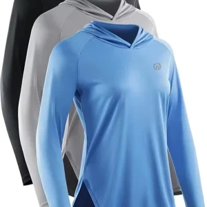 Women’s Sun-Protective Running Shirt with Hood for Workout and Sports