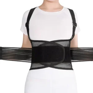 Working Lumbar Lower Back Brace Support Belt with Double Shoulder Belt Waist Support for Working Protection