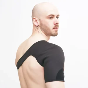 Workout Sport Safety High Elastic Adjustable Black Shoulder Wrap Belt Protector Breathable Posture Support Strap Brace Guard