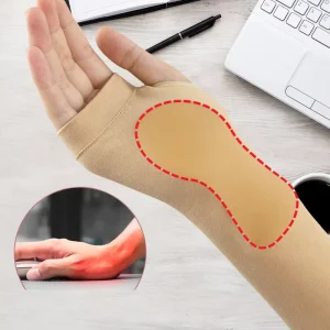 Wrist Brace Fingerless Glove Breathable Gel Support for Typing Training Pain Relief Silicone Wrist Protector Palm Guard