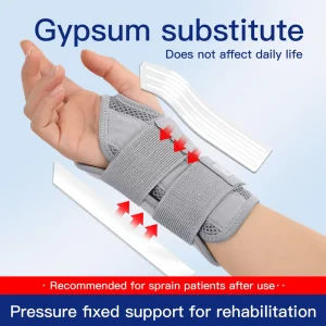 Wrist Brace with Optimized Protection Skateboarding Custom Padding Dual Splints Triple Straps Hook Loop Closure Unisex