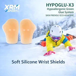 XINRUI OEM Soft Silicone Wrist Shields Hypoallergenic Adhesive Protection Pad for Snowboarding