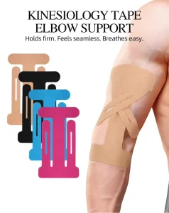 XINRUI Waterproof Muscle Support Elbow Brace Sports Kinesiology Tape Elastic Athletic Training Injury Recovery Gym Body Wrap Use