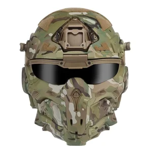YAKEDA Tactico FAST Full Face Protective HD Headphone Helmet Tactical Nylon ABS Outdoor Activities Safety Defense Gear