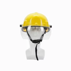 Yellow ABS Anti smash Firefighter Emergency Rescue Safety Helmet CE EN397 Certified Aluminum Foil Lining Flame Retardant Brim
