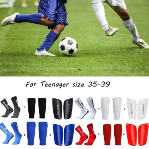 Youth 3 Pairs Set of Soccer Shin Guard Football Grip Socks and Soccer Sleeves Crew Football Sport Socks for Teenagers