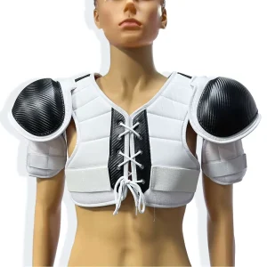 Youth Adult Carbon Fabric Ice Hockey Rugby Shoulder Chest Guard Protector