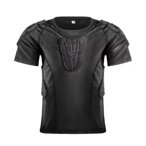 Youth Boys Padded Protective Shirts Shorts for Football Paintball Baseball Compression Shirt