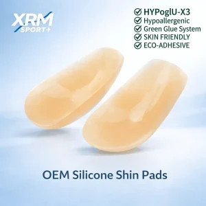 Youth Kids Silicone Shin Guard Inserts Adhesive Anatomical Leg Protection Soccer Football Training Pads