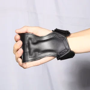 ZH127 Fitness PVC Cowhide Protective Palm Hand Anti Skid Wear Resistant Wrist Guard Hard Pull Grip Strength Band