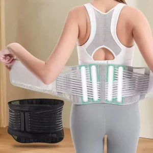 daily yoga adjustable lumbar back brace support belt can relieve lower back pain